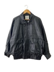 画像：レザージャケット・ブルゾン/FREE/フェイクレザー/BLK/無地
