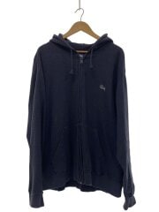 画像：ジップパーカー/90s/紺タグ/フード若干色褪せ有/XL/コットン/NVY