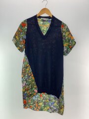 画像：半袖カットソー/34/ウール/NVY/総柄/601182 S2195