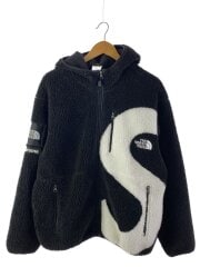 画像：S LOGO HOODED FLEECE JACKET/L/ポリエステル/BLK
