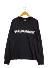 画像：長袖Tシャツ/S/コットン/BLK//