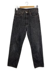 画像：ストレートパンツ/31/コットン/BLK/無地/603-0259