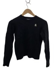 画像：ニット・セーター(薄手)/2/ウール/BLK/無地