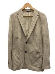 画像：MILIOR/テーラードジャケット/L/ウール/BEG/ストライプ/AMFJ251117