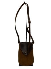 画像：ショルダーバッグ/レザー/BRW/無地