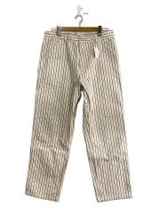 画像：ストレートパンツ/34/コットン/WHT/ストライプ/trade single knee pant//