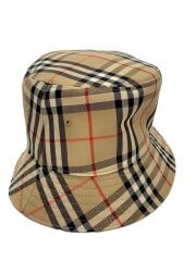 画像：PANEL BUCKET HAT/バケットハット/L/コットン/BEG/チェック/レディース/8026927