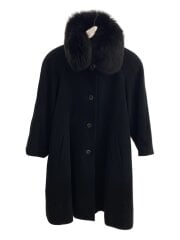 画像：カシミア100％/FOX毛皮/MIA CORNA/コート/FREE/カシミア/BLK
