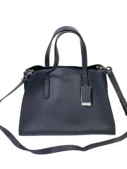 画像：ショルダーバッグ/レザー/NVY/25137