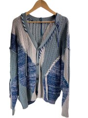 画像：カーディガン(厚手)/FREE/コットン/BLU/HA020698AD