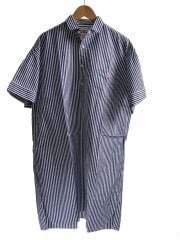 画像：半袖ワンピース/36/コットン/NVY/ストライプ/JD-3655 TSS