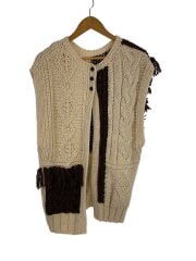 画像：ニットベスト(厚手)/FREE/ウール/CRM/12220507