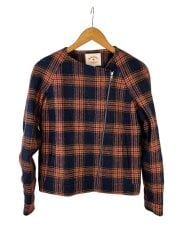 画像：ジャケット/4/ウール/NVY/チェック/100037525