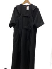 画像：半袖ワンピース/36/ポリエステル/BLK/無地/300HA233-0570