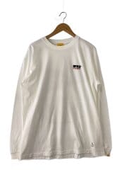画像：長袖Tシャツ/L/コットン/WHT/プリント//