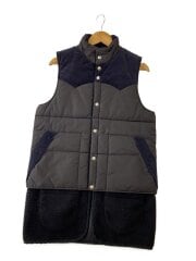 画像：ボア使用感/タグ付き/ベスト/44/ナイロン/BLK/無地/KL092