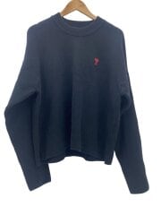 画像：ニット・セーター(薄手)/XL/コットン/BLK/UKS046.KN0042