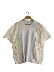 画像：25SS/ナイロン切替Tシャツ/3/コットン/WHT/SCM-249//