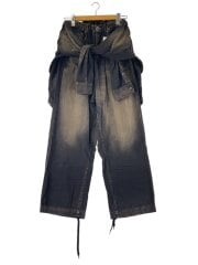 画像：24SS/シャツドッキングデニムパンツ/44/コットン/BLK/A12PT021//