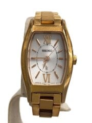 画像：ソーラー腕時計/アナログ/--/WHT/GLD/v117-0dl0