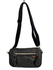 画像：ショルダーバッグ/レザー/BLK/無地