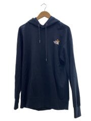 画像：FLOWER LOGO HOODIE_フラワーロゴフーディ/L/コットン/BLK