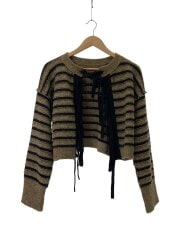 画像：カーディガン(厚手)/FREE/ウール/BEG/ボーダー/CL206196ER-00