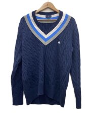 画像：ニット・セーター(薄手)/L/コットン/NVY