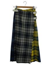 画像：ロングスカート/8/ウール/マルチカラー/チェック/1524-343-5083-9130