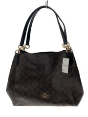 画像：トートバッグ/レザー/BRW/総柄/F80298