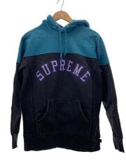 画像：2-tone arc logo pullover/パーカー/M/コットン/BLK