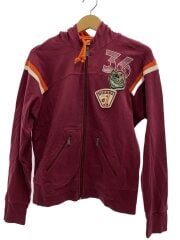 画像：ジップパーカー/L/コットン/RED