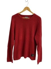 画像：90s/ニット・セーター(厚手)/XL/コットン/RED/無地