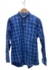 画像：長袖シャツ/L/コットン/BLU/チェック