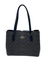 画像：ミニ・アベニュー・キャリーオール_シグネチャー_ブラウン/レザー/BRW