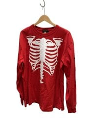 画像：長袖Tシャツ/XL/コットン/RED