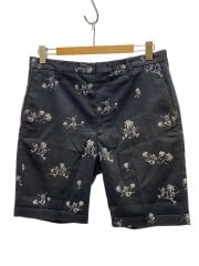 画像：ショートパンツ/L/コットン/BLK/総柄/KP51-095