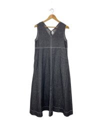 画像：ノースリーブワンピース/デニム/コットン/BLK/22-040-200-4026-2-0