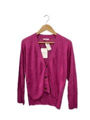 画像：カーディガン(薄手)/S/リネン/PNK/無地/12-0232-02401