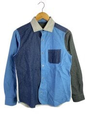 画像：長袖シャツ/44/コットン/BLU/8080010035