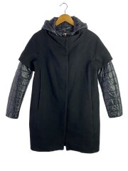 画像：レイヤードダウンコート/--/--/BLK