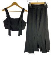 画像：ロングスカート/FREE/ポリエステル/BLK/030HAZ33-3181