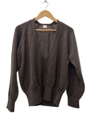 画像：ニット・セーター(薄手)/Vニット/1/ウール/BRW/OK049-5A