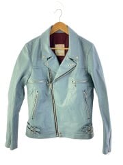 画像：23SS/ダブルライダースジャケット/3/牛革/BLU/UC2B9206-1