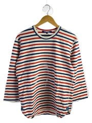 画像：長袖Tシャツ/L/コットン/マルチカラー/ボーダー/WI-T023