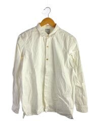 画像：長袖シャツ/2/コットン/WHT/無地/0114105011019