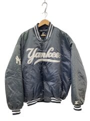 画像：スタジャン/XL/ナイロン/GRY/ヤンキース