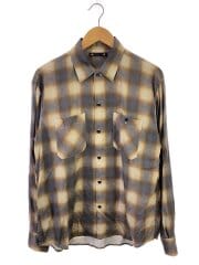 画像：長袖シャツ/1/--/BRW/チェック/2304-5005-012