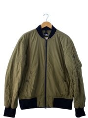 画像：TRANSIT BOMBER JACKET_トランジットボンバージャケット/M/ナイロン/KHK/無地//