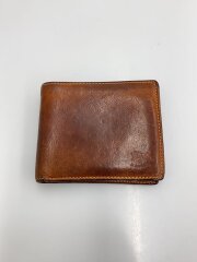 画像：2つ折り財布/レザー/BRW/無地/メンズ